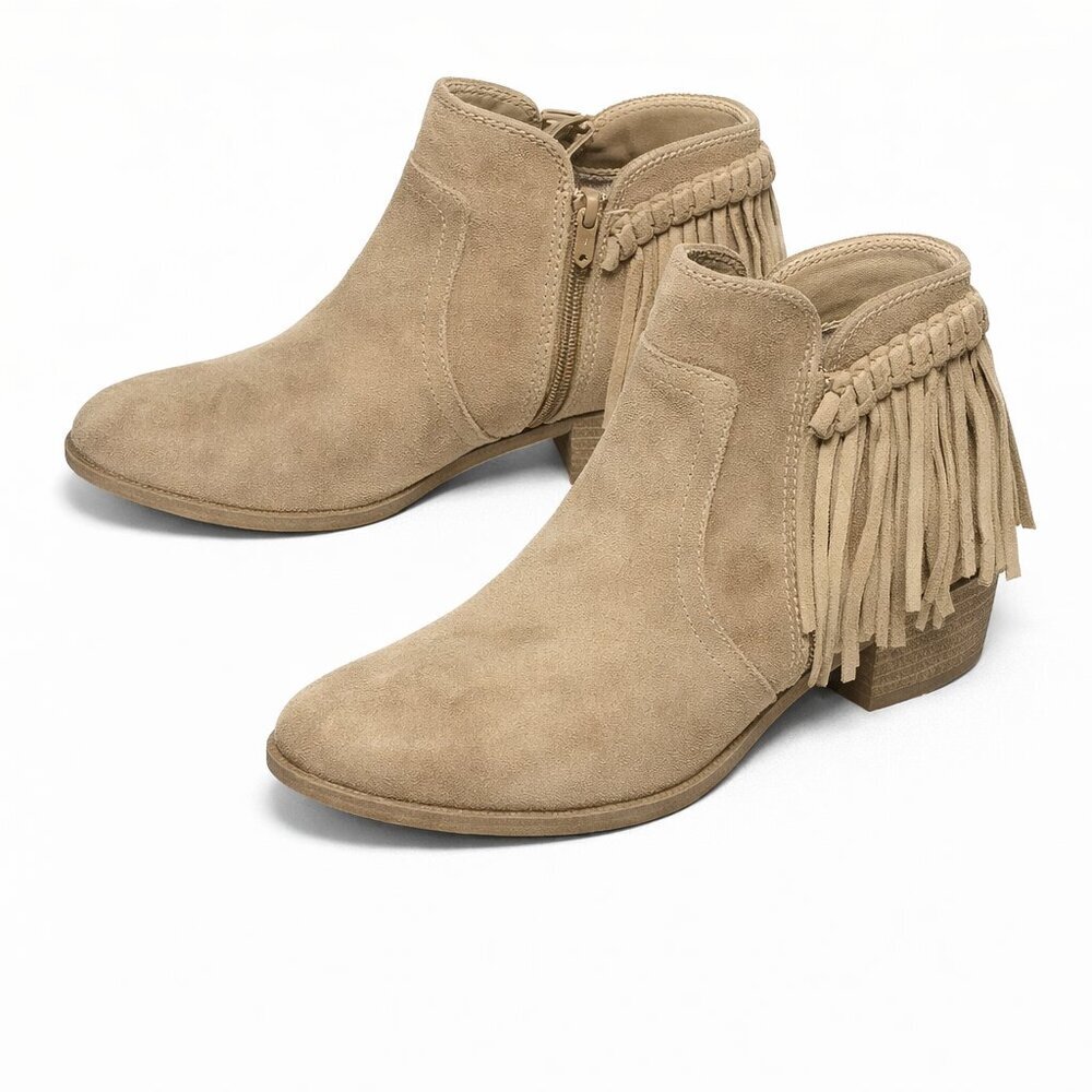 AMERICAN EAGLE Fringe Ankle Booties Boots Size 6.5